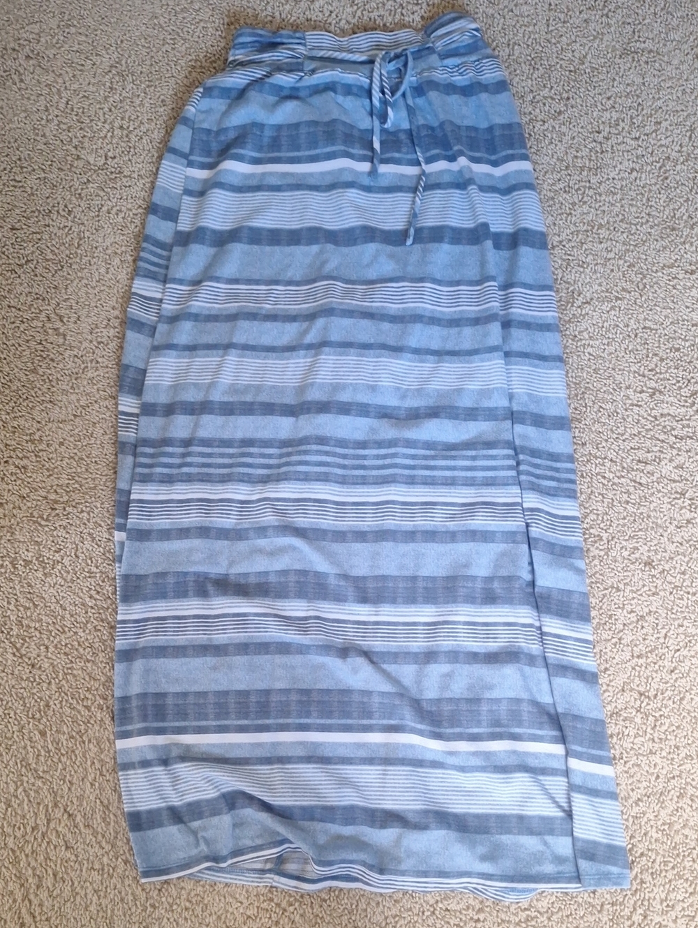 Maurices Striped Blue Maxi Skirt